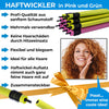 12 PAPILOTTEN Lockenwickler LOCKEN Dauerwelle Friseurbedarf Haar mit Stecker Pink