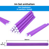 Papilotten Lockenwickler violett 24-teilig, Länge: 250mm mit Durchmesser Ø16mm
