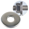 Edelstahl Unterlegscheibe M18 nach DIN 9021, ideal für Schrauben und Muttern zur Druckverteilung und als Abstandshalter im Maschinenbau und Möbelbau.