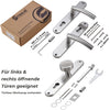 PZ Türgriff-Set aus Edelstahl mit Langschild und feststehendem Knauf für Eingangstüren mit Profilzylinder. Enthalten sind 1 Knauf- und 2 Griffe-Langschild, Vierkantstift 100 x 8 x 8 mm, kürzbare 60 mm Schrauben, Schrauben (4 x 20 mm) sowie Umbau-Werkzeug und Montagematerial. Verpackung „Stahlia Premium Line“. Geeignet für links und rechts öffnende Türen.