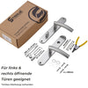 WC Türgriff-Set aus Edelstahl mit Langschild für Badezimmer- und WC-Türen. Enthalten sind 2 Türgriffe mit Schild, WC-Riegel mit 100 x 8 x 8 mm Vierkantstift, Notöffnungsstift 50 x 8 x 8 mm, kürzbare 60 mm Schrauben, Montagematerial, Schrauben (4 x 20 mm), Ringe und Umbau-Werkzeug. Verpackung „Stahlia Premium Line“. Geeignet für links und rechts öffnende Türen.