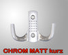 Kurzer Wandhaken in Chrom Matt, stabiler Garderobenhaken aus Metall für vielseitige Einsatzbereiche.