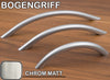 Drei Bogengriffe in Chrom matt einzeln