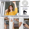 Die Anleitung inkl. Befestigungsmaterial für das Fiegengitter Polyester für Fenster