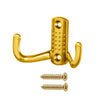 Garderobenhaken kurz in Gold und zwei Schrauben