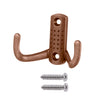 Garderobenhaken kurz in Kupfer Optik und zwei Schrauben