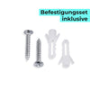Befestigungsset mit zwei Schrauben und zwei Dübeln