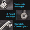 Verdeckte Montage, 3-Punkt Montage, Edelstahl Chrom glanz