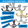 Kleiderhaken modern mini mit seinen Vorteilen in Chrom hochglänzend, Messing Optik, Edelstahl Optik, Altkupfer Optik, Chrom matt und Graphit Optik