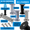Möbelfüße verstellbar mit vier Farben und mehreren Merkmalen