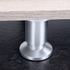 Möbelfuß aus Aluminium angebracht