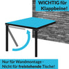 Wandmontage mit klappbaren Tischgestell