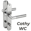 Einzelner Türgriff Cathy mit WC Drehschloss