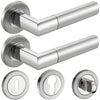 Zwei Türgriffe Edelstahl Cathy und drei Schlossvarianten