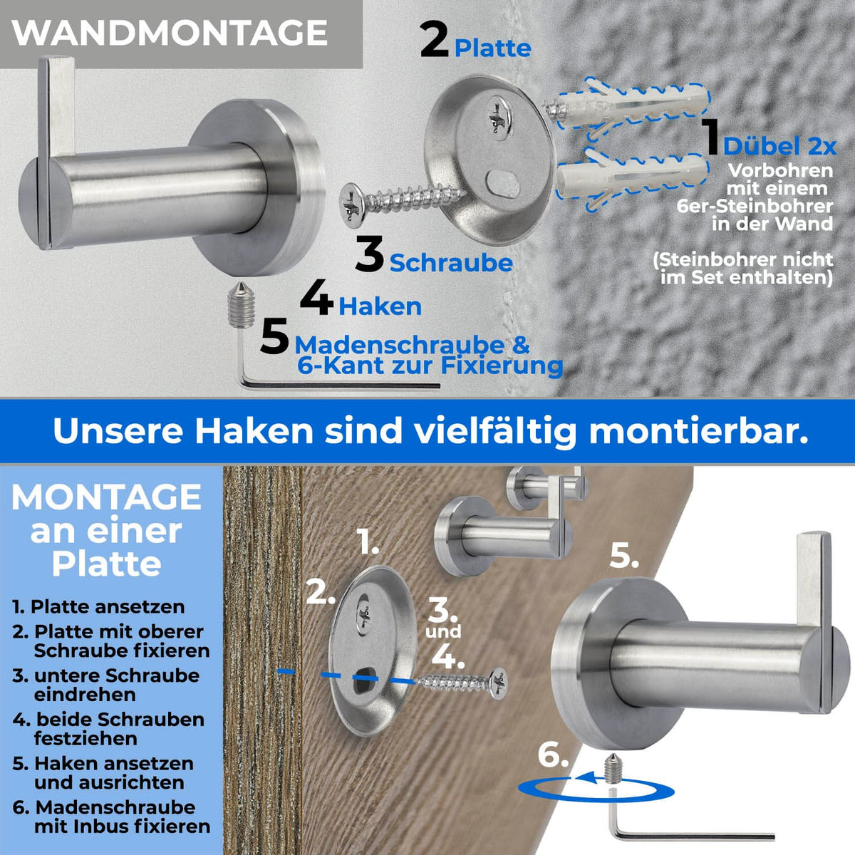 Schaukelstuhl Lager-Set Aus Zinklegierung - 4-tlg. | Rostfrei & Hochfest