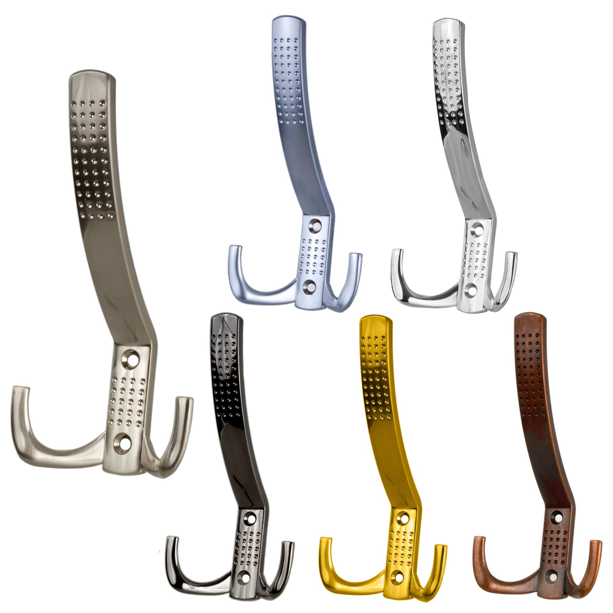 Garderobenhaken modern lang in Silber, Schwarz, Gold Optik, Kupfer Optik